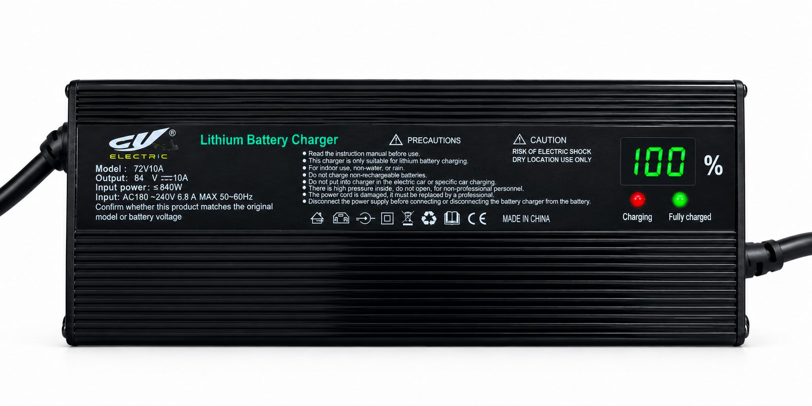Revolt Compatible EV Charger – 72V Lithium-Ion Battery | 84V 10A Output